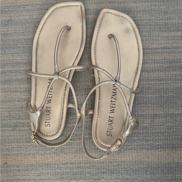 Stuart Weitzman Metallic Gold Sandals - Picture 3 of 4